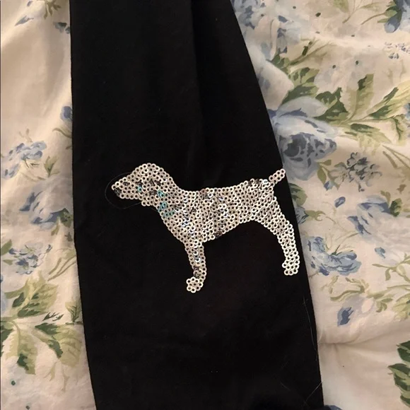 Victoria’s Secret pink sequin dog leggings - Picture 2 of 5